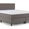 Box Owen Plus Donkergrijs Gestoffeerd β Luxe Vlakke Boxspring met Pocketveermatras en Koudschuim Topper 1 Box Owen Plus Donkergrijs Gestoffeerd β Luxe Vlakke Boxspring met Pocketveermatras en Koudschuim Topper -Beter Bed Winkel Box Owen Plus vlak met gestoffeerd matras graphite