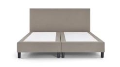 Box Owen Plus Vlak - Luxe Gestoffeerde Boxspring met Hoofdbord - Zonder Matras -Beter Bed Winkel Box Owen Plus vlak zonder matras silver 1