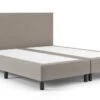 Box Owen Plus Vlak - Luxe Gestoffeerde Boxspring met Hoofdbord - Zonder Matras -Beter Bed Winkel Box Owen Plus vlak zonder matras silver
