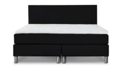 Box Owen Antraciet Vlakke Boxspring – Hotelchique Set met Gestoffeerd Matras en Luxe Hoofdbord -Beter Bed Winkel Box Owen vlak met gestoffeerd matras zwart 1