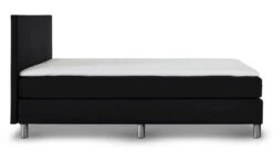 Box Owen Antraciet Vlakke Boxspring – Hotelchique Set met Gestoffeerd Matras en Luxe Hoofdbord -Beter Bed Winkel Box Owen vlak met gestoffeerd matras zwart 2