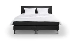 Complete Boxspring Oxford - Met Gestoffeerd Matras, Topper & Verstelbaar Hoofdbord -Beter Bed Winkel Box Oxford met gestoffeerd matras zwart 4