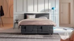 Karlsson Autentik Tunn Elektrisch Verstelbare Boxspring – Donkergrijs Melange Design 15 Karlsson Autentik Tunn Elektrisch Verstelbare Boxspring – Donkergrijs Melange Design -Beter Bed Winkel Boxspring Autentik Tunn verstelbaar met gestoffeerd matras anthracite 1