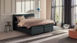 Karlsson Boxspring Autentik Vlak – Luxe Gestoffeerde Bedset met 7-Zone Pocketvering en HR-Topper