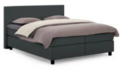 Karlsson Boxspring Autentik Vlak – Luxe Gestoffeerde Bedset met 7-Zone Pocketvering en HR-Topper -Beter Bed Winkel Boxspring Autentik Tunn vlak met gestoffeerd matras anthracite 4