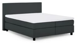 Karlsson Boxspring Autentik Vlak – Luxe Gestoffeerde Bedset met 7-Zone Pocketvering en HR-Topper -Beter Bed Winkel Boxspring Autentik Tunn vlak met gestoffeerd matras anthracite 6