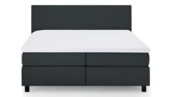 Karlsson Boxspring Autentik Vlak – Luxe Gestoffeerde Bedset met 7-Zone Pocketvering en HR-Topper -Beter Bed Winkel Boxspring Autentik Tunn vlak met gestoffeerd matras anthracite 7