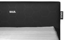 BALR. Experience Vlakke Boxspring – Zwart Lederlook met Octagon Print Luxe Bedset -Beter Bed Winkel Boxspring BALR Experience vlak met gestoffeerd matras neptun 2