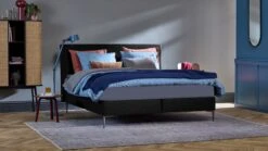 B Bright Boxspring Emerald Vlak β Hopper Lichtgrijs met 3100/3150 Pocketmatras β Modern Design