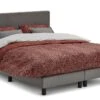Boxspring Invito Vlak Antraciet – Bridge Matras & Topper – 2-Persoons Compleet Bed -Beter Bed Winkel Boxspring Invito vlak met Bridge matras lichtgrijs