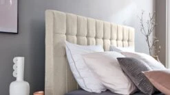 B Bright Boxspring Jade Verstelbaar – Klassiek Elegant Bed met Hopper Stof & Wave Pootjes -Beter Bed Winkel Boxspring Jade verstelbaar met gestoffeerd matras khaki 3