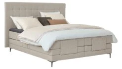 B Bright Boxspring Jade Verstelbaar – Klassiek Elegant Bed met Hopper Stof & Wave Pootjes -Beter Bed Winkel Boxspring Jade verstelbaar met gestoffeerd matras khaki 6