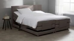 Boxspring Move Elektrisch Verstelbaar – Luxe Bed met Pocketveermatras & Topper -Beter Bed Winkel Boxspring Move verstelbaar met gestoffeerd matras antraciet 2