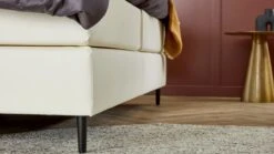 B Bright Boxspring Opal Lederlook Python - Strak Hoofdbord Vlak Systeem -Beter Bed Winkel Boxspring Opal vlak met gestoffeerd matras ecru 3
