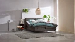 B Bright Boxspring Quartz Vlak – Slank Design in Teddy Stof met Mini Pocketvering -Beter Bed Winkel Boxspring Quartz vlak met gestoffeerd matras rpes 92 2