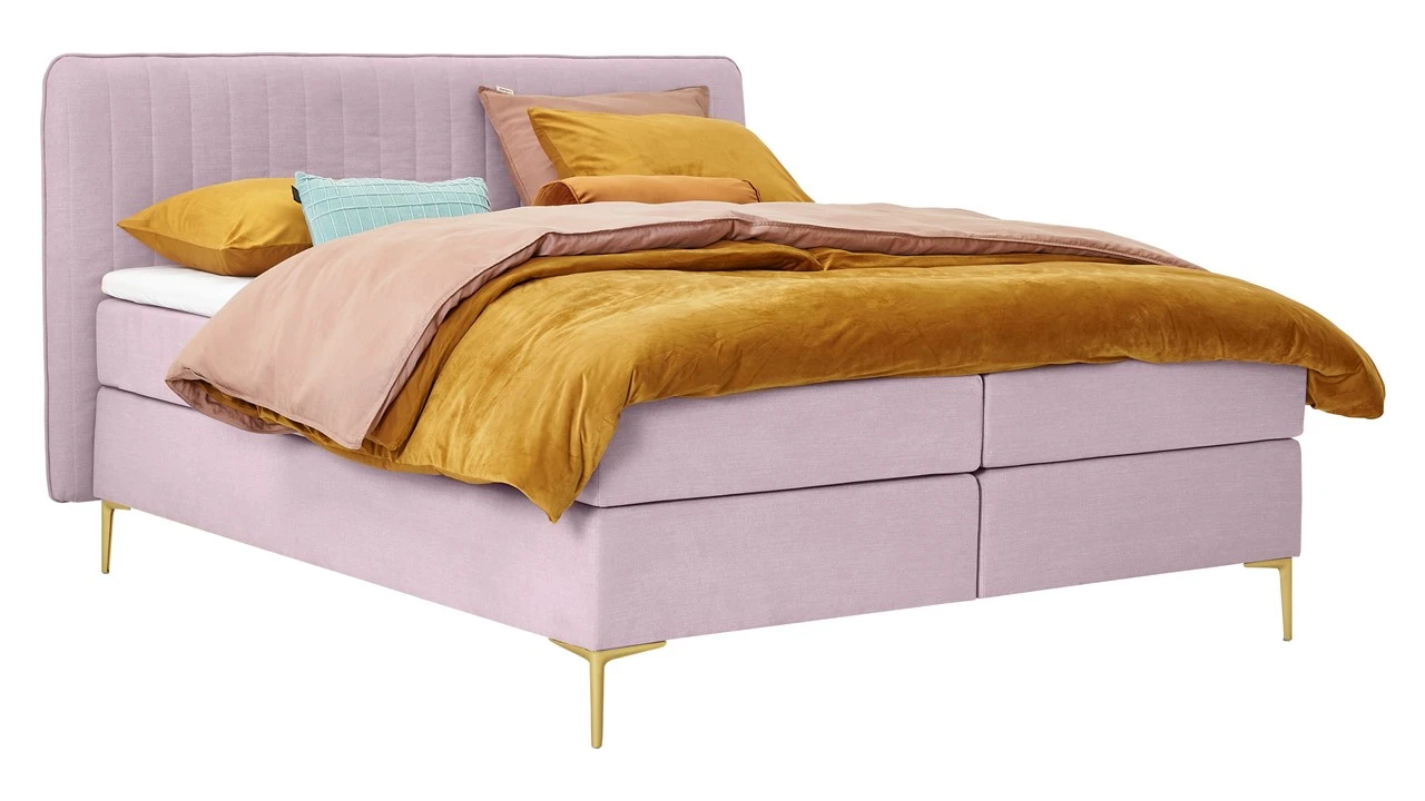 B Bright Boxspring Ruby Vlak – Trendy Design met Verticaal Gelijnd Hoofdbord & Gouden Poten 7 B Bright Boxspring Ruby Vlak – Trendy Design met Verticaal Gelijnd Hoofdbord & Gouden Poten - Afbeelding 5