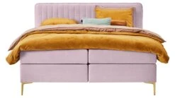 B Bright Boxspring Ruby Vlak – Trendy Design met Verticaal Gelijnd Hoofdbord & Gouden Poten 16 B Bright Boxspring Ruby Vlak – Trendy Design met Verticaal Gelijnd Hoofdbord & Gouden Poten -Beter Bed Winkel Boxspring Ruby vlak met gestoffeerd matras pale 5