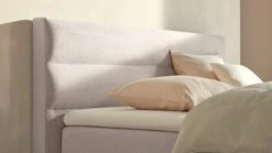 Karlsson Boxspring Solid Lina Verstelbaar Naturel – Luxe Elektrische Bedset met Rond Hoofdbord -Beter Bed Winkel Boxspring Solid Lina verstelbaar met gestoffeerd matras naturel 3