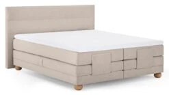 Karlsson Boxspring Solid Lina Verstelbaar Naturel – Luxe Elektrische Bedset met Rond Hoofdbord -Beter Bed Winkel Boxspring Solid Lina verstelbaar met gestoffeerd matras naturel 8