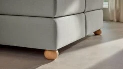 Karlsson Boxspring Solid Lina - Zandbeige Melange Vlakke Boxspring met Gestoffeerd Matras -Beter Bed Winkel Boxspring Solid Lina vlak met gestoffeerd matras light grey 3