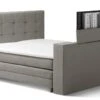 Karlsson Unik Varje Elektrisch Verstelbare Boxspring - Antraciet Grijs met TV-Lift & Luxe Split-Topper 2 Karlsson Unik Varje Elektrisch Verstelbare Boxspring - Antraciet Grijs met TV-Lift & Luxe Split-Topper -Beter Bed Winkel Boxspring Unik Varje verstelbaar met gestoffeerd matras en voetbord met TV lift wood