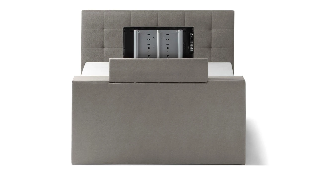 Karlsson Unik Varje Elektrisch Verstelbare Boxspring - Antraciet Grijs met TV-Lift & Luxe Split-Topper 6 Karlsson Unik Varje Elektrisch Verstelbare Boxspring - Antraciet Grijs met TV-Lift & Luxe Split-Topper - Afbeelding 4