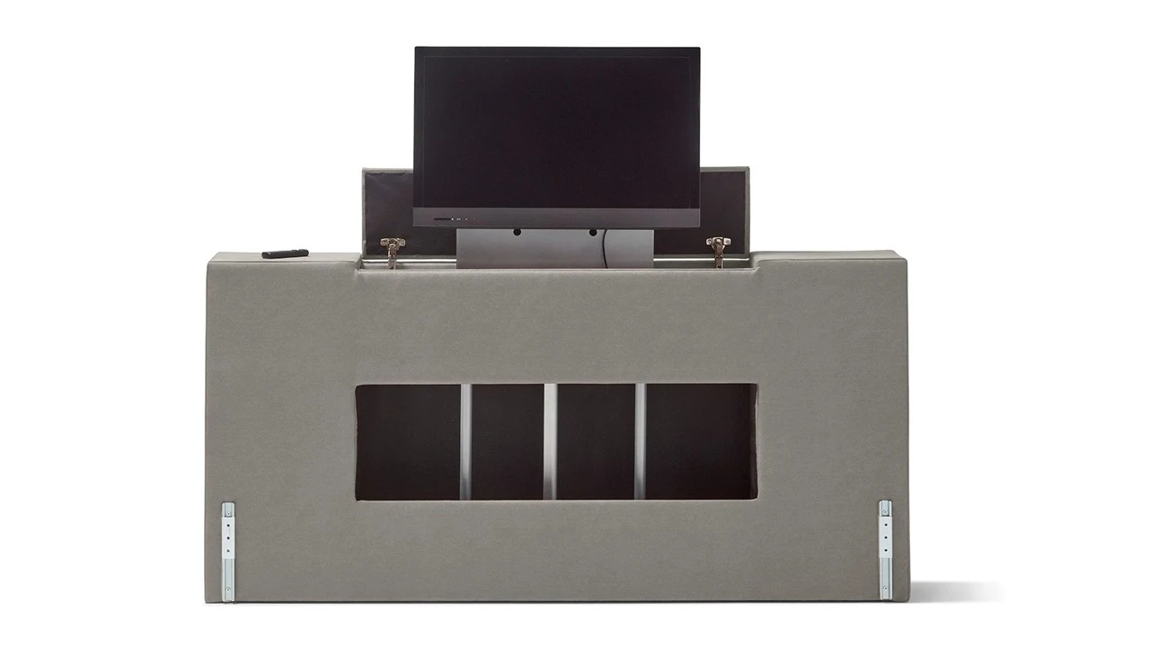 Karlsson Unik Varje Elektrisch Verstelbare Boxspring - Antraciet Grijs met TV-Lift & Luxe Split-Topper 9 Karlsson Unik Varje Elektrisch Verstelbare Boxspring - Antraciet Grijs met TV-Lift & Luxe Split-Topper - Afbeelding 7