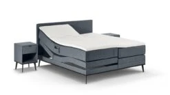 Boxspring Viggo Elektrisch Verstelbaar - Scandinavisch Design met Verstelbaar Hoofdbord -Beter Bed Winkel Boxspring Viggo verstelbaar met gestoffeerd matras oakland antraciet 2