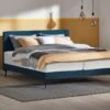 Boxspring Viggo Vlak – Modern Scandinavisch Design met Silver Pocket Deluxe Foam Matras -Beter Bed Winkel Boxspring Viggo vlak met Silver Pocket Deluxe Foam matras oakland blauw