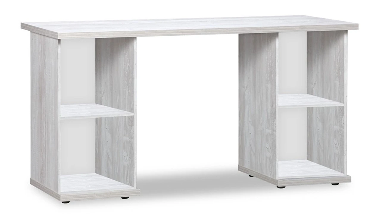 Bureau Lagoon – Licht Eiken Modern Kinderbureau met 4 Opbergvakken 3 Bureau Lagoon – Licht Eiken Modern Kinderbureau met 4 Opbergvakken