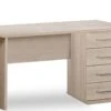 Bureau Woody Modern Design - Wit met 4 Laden - Ruime Werkplek Tienerkamer -Beter Bed Winkel Bureau Woody acacia