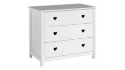 Vipack Amori Wit met Hartjes – Romantische Ladekast & Commode