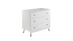 Vipack Billy Commode Wit met Gouden Details - 3 Laden Ladekast voor Kinderkamer