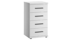 B Bright Chateau Wit met Notenhout - Landelijke 4-Laden Commode met Deur