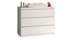 Vipack Lara Commode met 3 Laden - Wit MDF/Grenen - Minimalistische Kinderkamer Ladekast