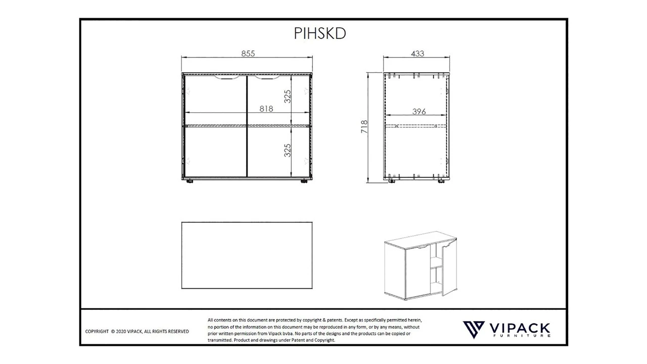 Pino/Scott Commode met 2 Deuren - Wit Massief Grenenhout - Tijdloze Kinderkamer Opbergkast 5 Pino/Scott Commode met 2 Deuren - Wit Massief Grenenhout - Tijdloze Kinderkamer Opbergkast - Afbeelding 3