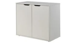 Pino/Scott Commode met 2 Deuren - Wit Massief Grenenhout - Tijdloze Kinderkamer Opbergkast