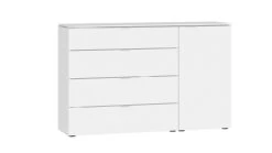 Switchline Commode Licht Eiken Decor – 4 Laden & 1 Deur – Tijdloze Slaapkamerkast