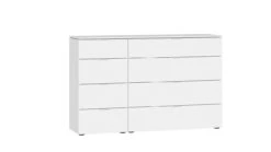 Switchline 8-Laden Commode Antraciet – Moderne Ladekast met Zilveren Handgrepen