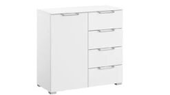 Commode Sydney - Moderne Ladekast met 1 Deur en 4 Laden - 80x42x80 cm