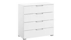 Sydney Commode Wit Met 4 Brede Laden – Modern Design Ladekast 80x80cm