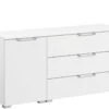 Sydney II Commode met 1 Deur en 3 Laden - 120 cm Breed - Aluminium Grepen -Beter Bed Winkel Commode Sydney met deur en 3 laden wit