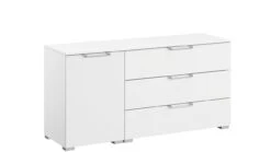 Sydney II Commode met 1 Deur en 3 Laden - 120 cm Breed - Aluminium Grepen