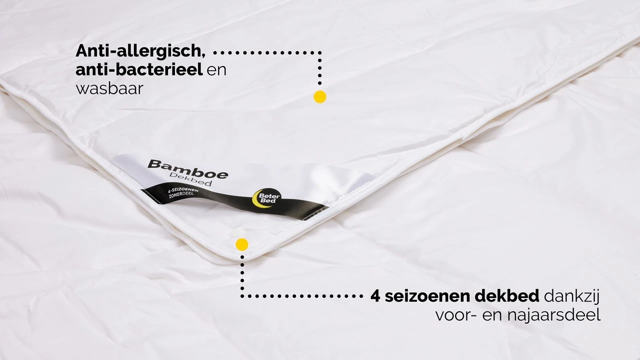 Bed Select Luxe Bamboe 4-Seizoenen Dekbed – 100% Natuurlijk & Ademend 6 Bed Select Luxe Bamboe 4-Seizoenen Dekbed – 100% Natuurlijk & Ademend - Afbeelding 4