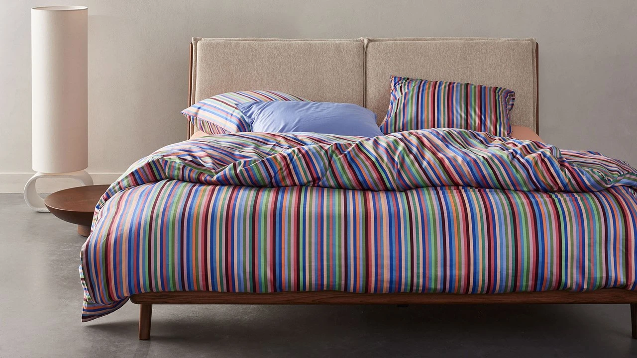 ESSENZA Donna Dekbedovertrek – Kleurrijk Gestreept – 100% Biologisch Katoensatijn 4 ESSENZA Donna Dekbedovertrek – Kleurrijk Gestreept – 100% Biologisch Katoensatijn - Afbeelding 2
