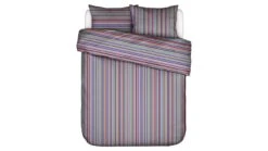 ESSENZA Donna Dekbedovertrek – Kleurrijk Gestreept – 100% Biologisch Katoensatijn