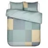 ESSENZA Femi Dekbedovertrek - 100% Biologisch Katoensatijn - Modern Blokkenpatroon -Beter Bed Winkel Dekbedovertrek Femi pastelblauw