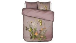 ESSENZA Ficaria Dekbedovertrek - 100% Biologisch Katoen Satijn - Geel & Oranje Bloemenprint