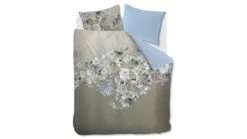 Kardol by Beddinghouse Saffron Dekbedovertrek - Katoensatijn - Zachtblauw & Zand Floraas Dessin