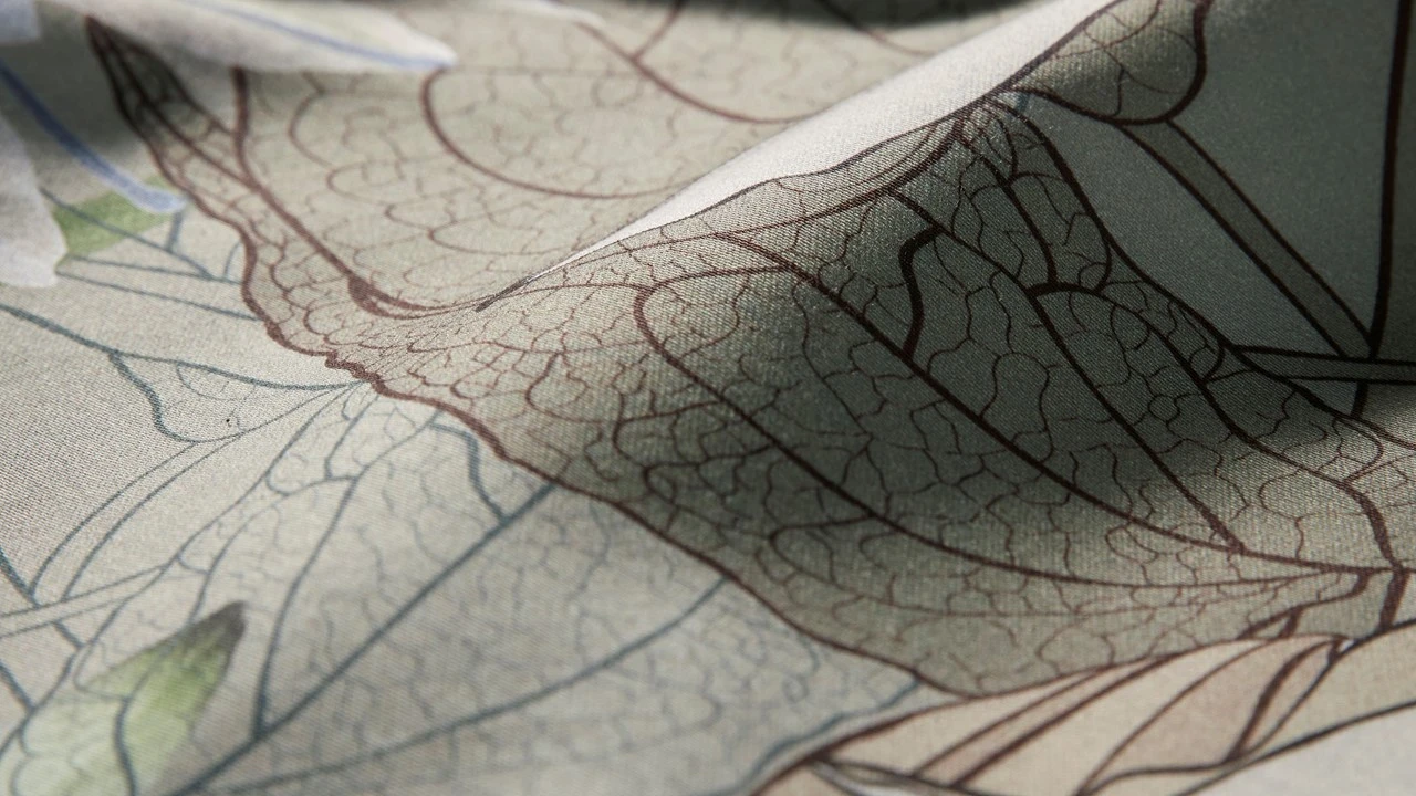 Kardol by Beddinghouse Saffron Dekbedovertrek - Katoensatijn - Zachtblauw & Zand Floraas Dessin 9 Kardol by Beddinghouse Saffron Dekbedovertrek - Katoensatijn - Zachtblauw & Zand Floraas Dessin - Afbeelding 7